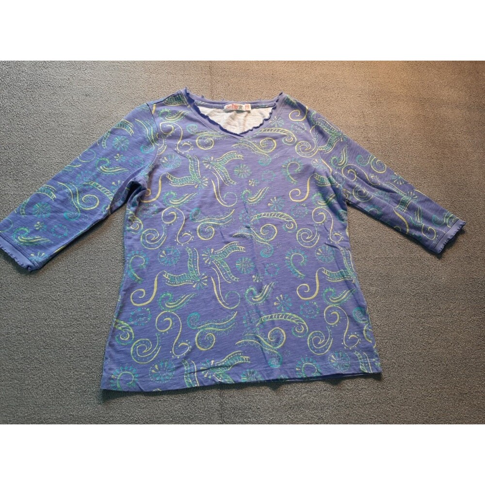 Sun Bay womens shirt Small Petite S P  Purple Top